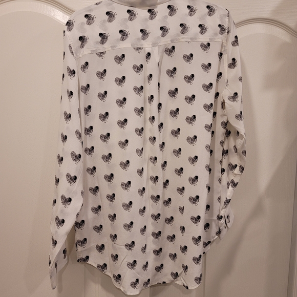 Equipment Essential Heart Print Silk Shirt - Picture 6 of 7